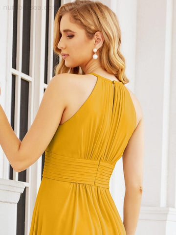 Baoleely Keyhole Bridesmaid Dresses Sleeveless Formal Evening Party Prom Gowns 28043