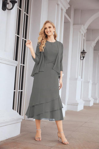 Sunnderly Two-Piece A-line Mother of The Bride Dress Formal Party Gown Dress SY28072