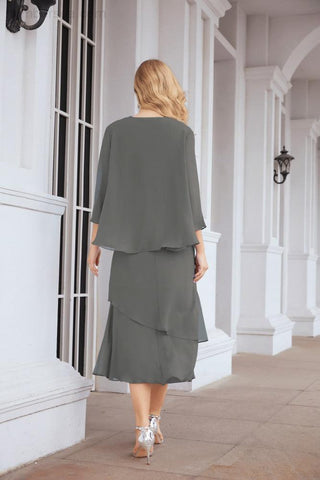 Sunnderly Two-Piece A-line Mother of The Bride Dress Formal Party Gown Dress SY28072