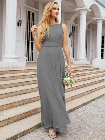 Baoleely Bridesmaid Dresses for Wedding Ruffles Long Formal Prom Gowns 28039