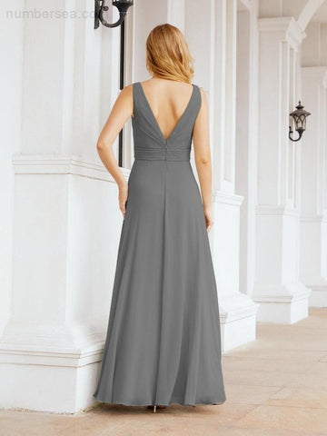 Baoleely Bridesmaid Dresses for Wedding Ruffles Long Formal Prom Gowns 28039