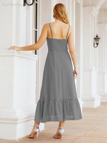 Baoleely Blackless Strap Bridesmaid Dress Ankle Length 28028