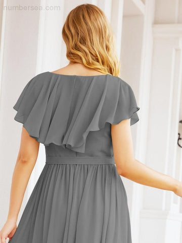 Robes de demoiselle d'honneur à manches flottantes, robes de soirée formelles, robes de bal 28044 