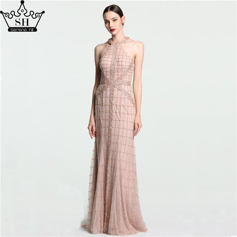 On Sale No Return No Refund Sale  Newest  Fashion Sexy Mermaid Evening Dresses  Halter Beading Luxury  Elegant  Evening Party Dress Real Photo LA6124