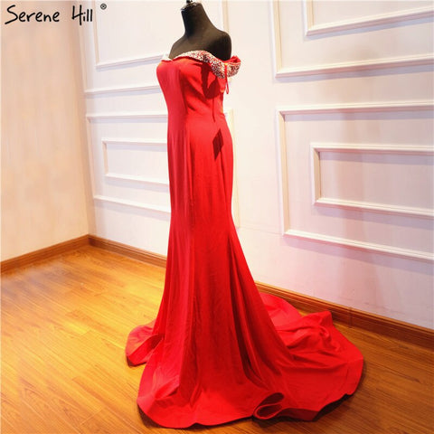 On Sale No Return No Refund 2025 Mermaid Elegant Fashion New Evening Dresses Off Shoulder Sexy Simple Formal Evening Gowns LA6510