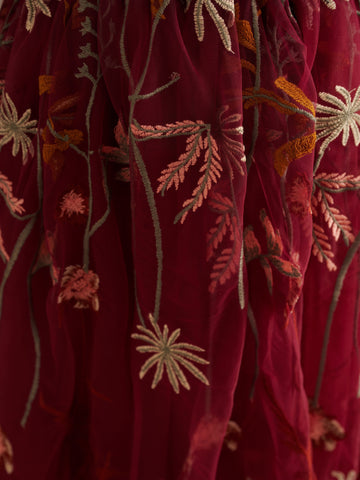 Tulle A-Line Full-Length Garden Boho Flower Girl Dress