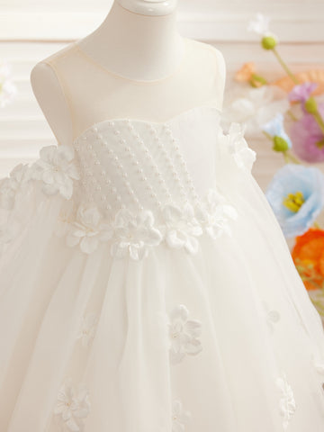 3D Flower Princess Ball Gown Flower Girl Dresses