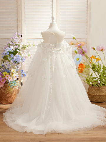 3D Flower Princess Ball Gown Flower Girl Dresses