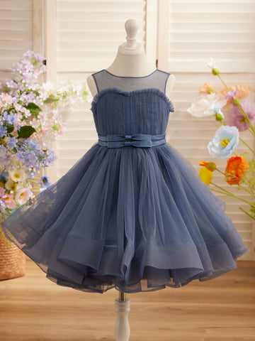 Ball-Gown/Princess Tulle Knee-length Flower Girl Dress
