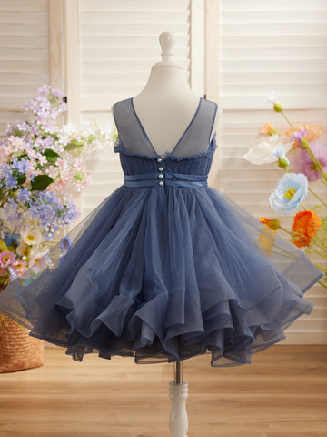 Ball-Gown/Princess Tulle Knee-length Flower Girl Dress