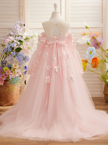 3D Flower Princess Ball Gown Flower Girl Dresses
