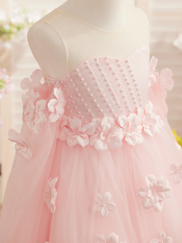 3D Flower Princess Ball Gown Flower Girl Dresses