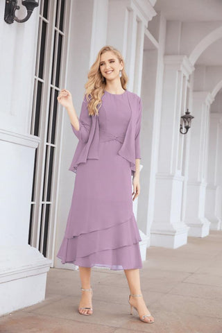 Sunnderly Two-Piece A-line Mother of The Bride Dress Formal Party Gown Dress SY28072