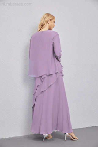 Mother of Bride Dresses with Open Front Lightweight Cardigan Formal Prom Gown  28081