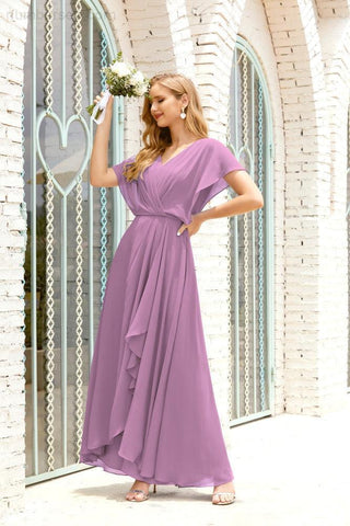 Robe de soirée longue Baoleely pour mère de la mariée, grande taille, col en V, longueur au sol, pour invitée de mariage, 28020