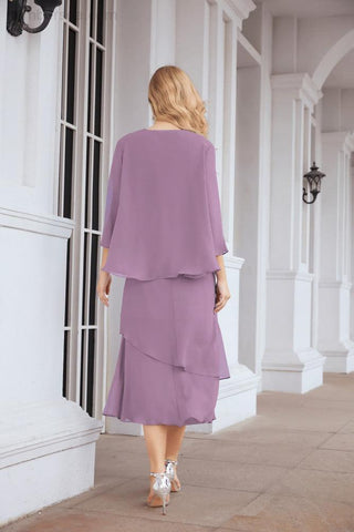 Sunnderly Two-Piece A-line Mother of The Bride Dress Formal Party Gown Dress SY28072