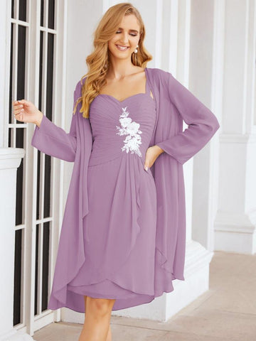 Sunnderly Mother of The Bride Groom Dresses Lace Appliques for Wedding Guest SY28066