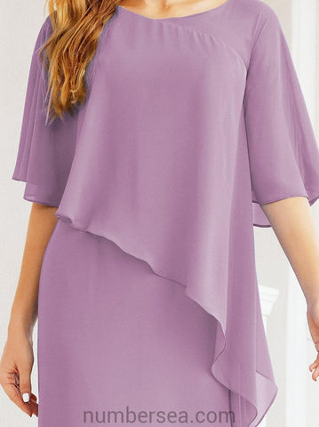 Vestido largo de fiesta formal Sunderly para la madre de la novia con capa de volantes SY28026