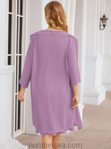 Sunnderly Mother of The Bride Dresses Prom Dress Casual Pleated Dress  SY28065