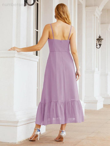 Baoleely Blackless Strap Bridesmaid Dress Ankle Length 28028