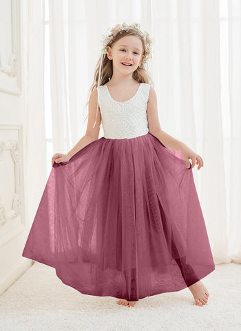 Enchanted Tulle Lace Flower Girl Dress