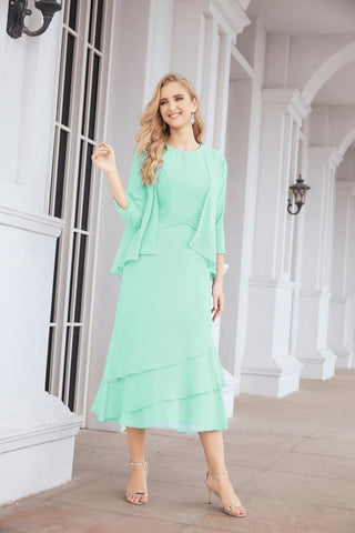 Sunnderly Two-Piece A-line Mother of The Bride Dress Formal Party Gown Dress SY28072