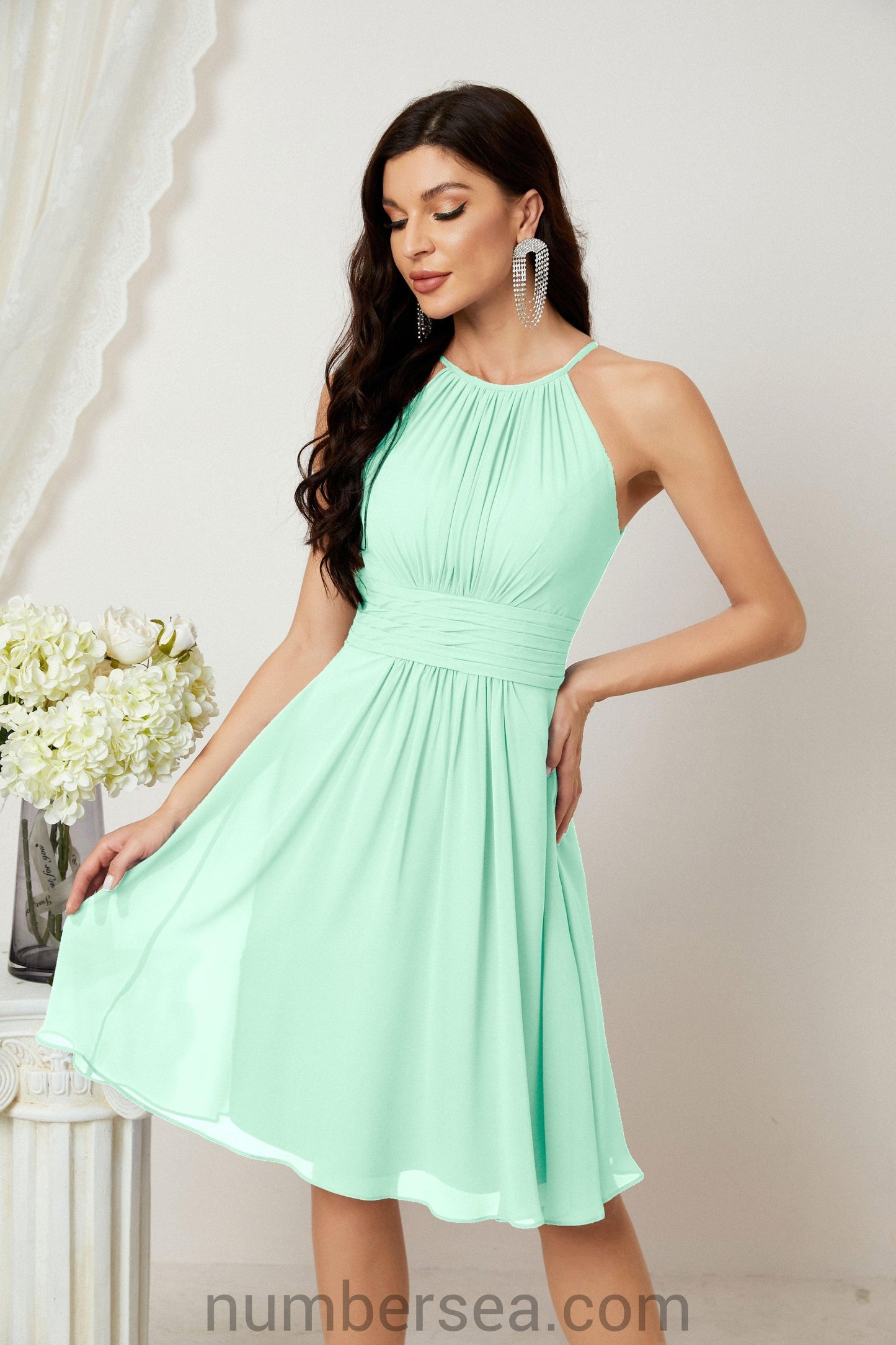 Halter Homecoming Dresses Formal Evening Party Cocktail Dress 28011