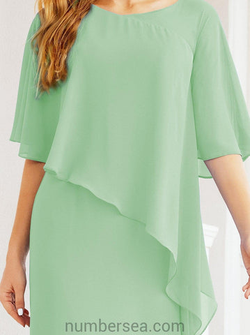 Vestido largo de fiesta formal Sunderly para la madre de la novia con capa de volantes SY28026