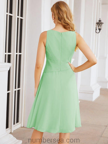 Sunnderly Mother of The Bride Dresses Prom Dress Casual Pleated Dress  SY28065