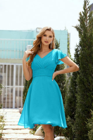 Vestidos de fiesta hasta la rodilla, vestido formal de cóctel para graduación 28013 