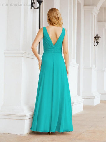 Baoleely Bridesmaid Dresses for Wedding Ruffles Long Formal Prom Gowns 28039