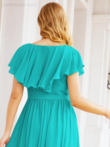 Robes de demoiselle d'honneur à manches flottantes, robes de soirée formelles, robes de bal 28044 