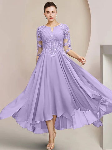 Vestidos de corte princesa/línea A hasta la rodilla para la madre de la novia 