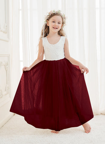 Enchanted Tulle Lace Flower Girl Dress