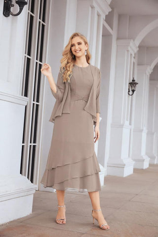 Sunnderly Two-Piece A-line Mother of The Bride Dress Formal Party Gown Dress SY28072