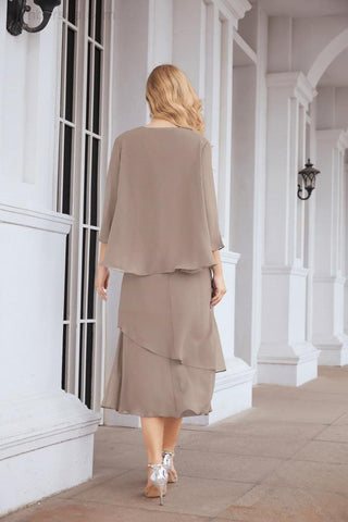 Sunnderly Two-Piece A-line Mother of The Bride Dress Formal Party Gown Dress SY28072