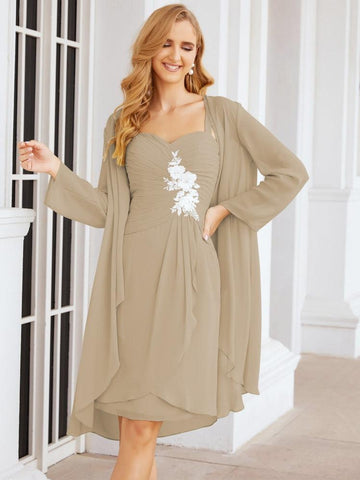 Sunnderly Mother of The Bride Groom Dresses Lace Appliques for Wedding Guest SY28066