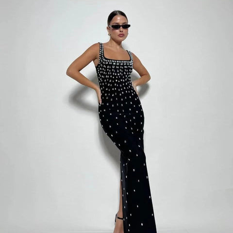 Sexy Backless Crystal Bandage Prom Dress for Party