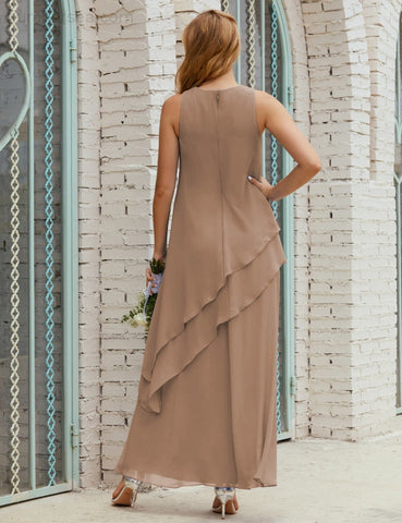 Robe longue en mousseline grande taille pour la mère de la mariée, robe de demoiselle d'honneur de bal de fin d'année SY28019