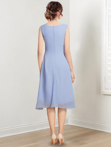 Vestidos de corte princesa/línea A hasta la rodilla para la madre de la novia 