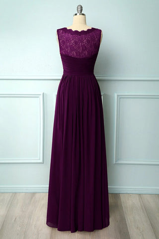 Long V-neck Bridesmaid Dress