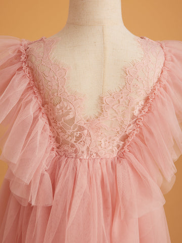 Lace Tulle Ankle-length Dress (2003227816)