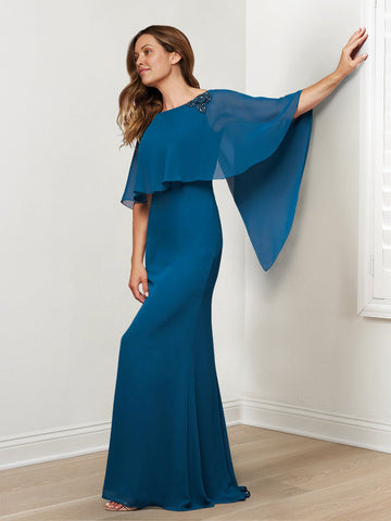 Vestidos de corte recto/columna para la madre de la novia con pedrería 