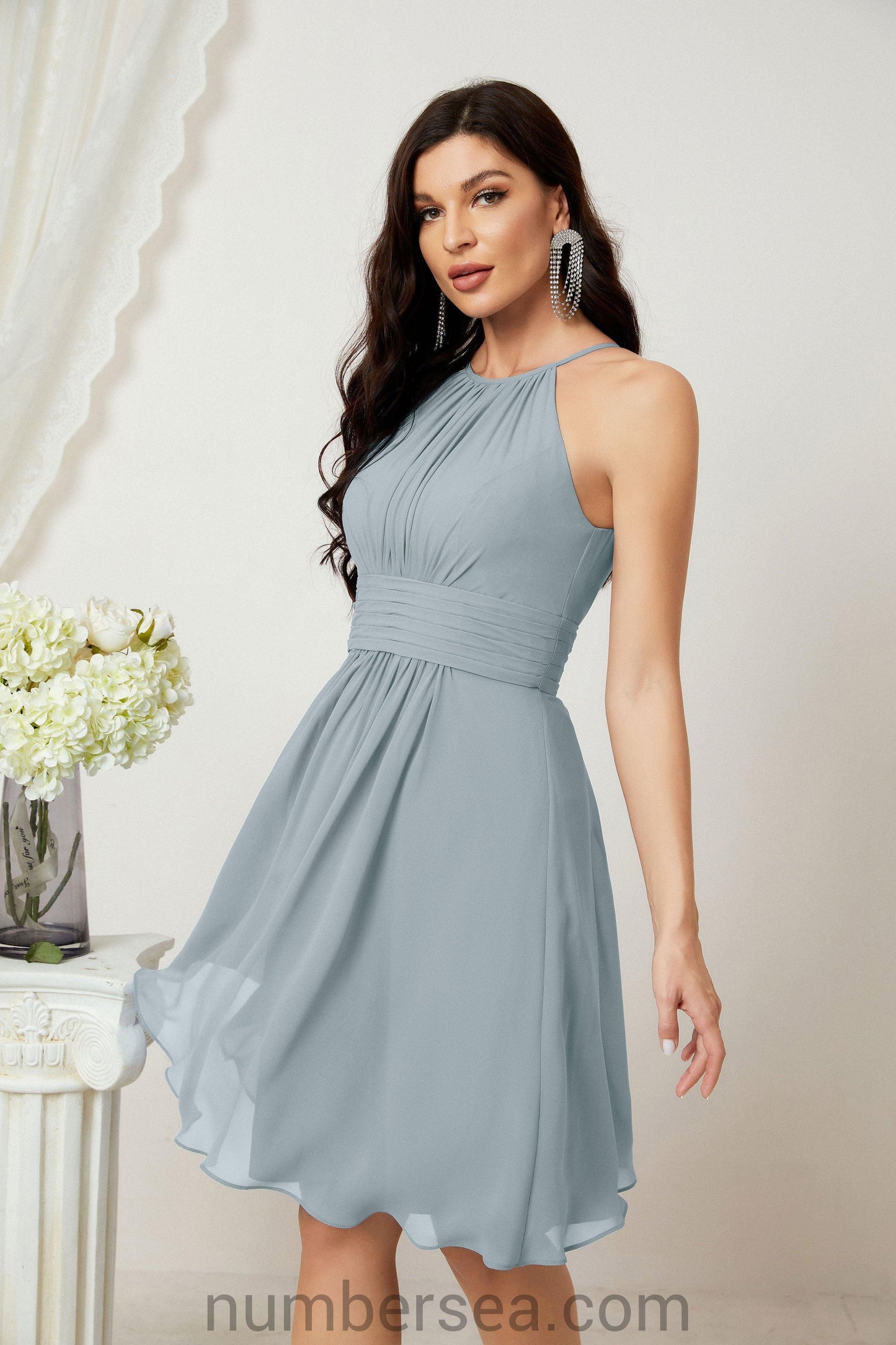 Halter Homecoming Dresses Formal Evening Party Cocktail Dress 28011