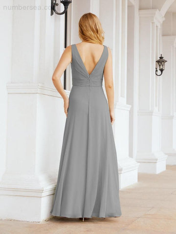 Baoleely Bridesmaid Dresses for Wedding Ruffles Long Formal Prom Gowns 28039