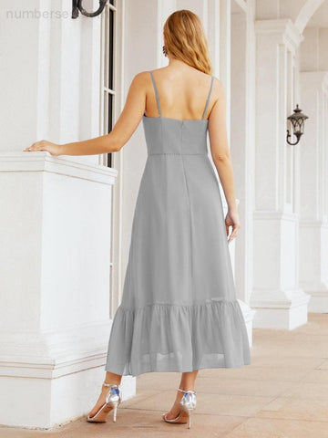 Baoleely Blackless Strap Bridesmaid Dress Ankle Length 28028