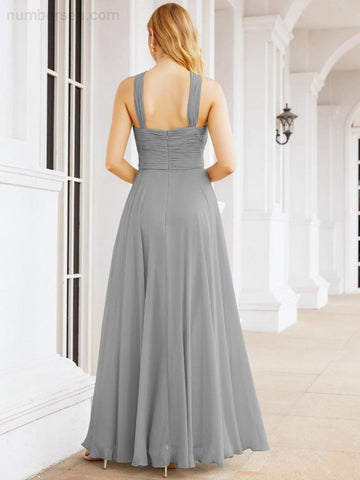 Baoleely Crisscross Halter Bridesmaid Dresses for Party Wedding Evening Prom Maxi Ball Gowns 28053