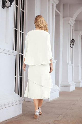 Sunnderly Two-Piece A-line Mother of The Bride Dress Formal Party Gown Dress SY28072