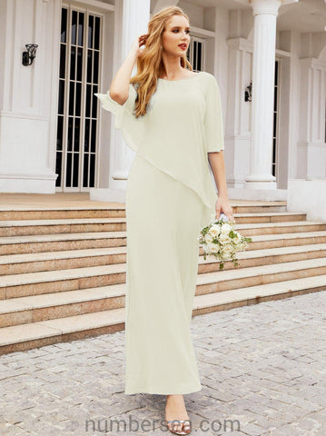 Vestido largo de fiesta formal Sunderly para la madre de la novia con capa de volantes SY28026