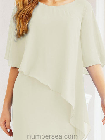 Vestido largo de fiesta formal Sunderly para la madre de la novia con capa de volantes SY28026